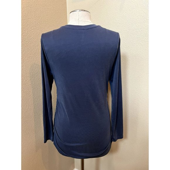 LUCKY BRAND Women's Long Sleeve Blue T-Shirt Top Flared Size MEDIUM - Picture 3 of 4